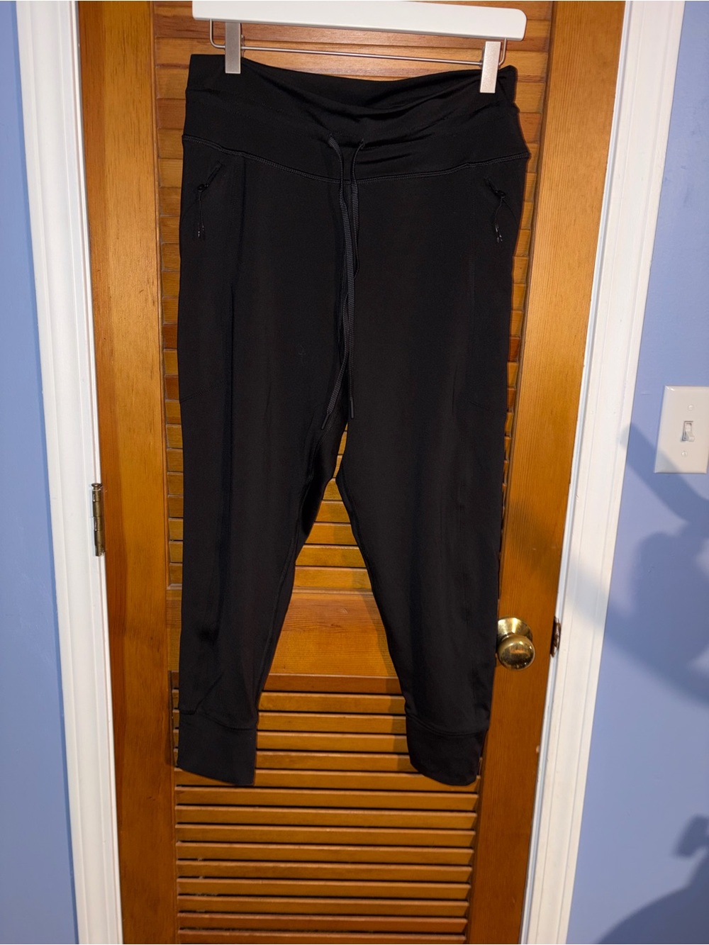 aerie Black Drawstring Jogger Pants with Zip Pockets